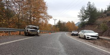 Fekede İki Araç Kafa Kafaya Girdi 3 Yaralı (5)